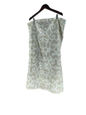 Beige White Printed King Sized Pillow Case 20" x 36"
